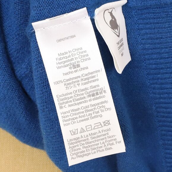 MADEWELL (Re)sponsible Cashmere Sweater Top XS Oversized Crew Pacific Blue B20 - Picture 6 of 6